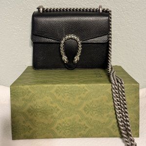 Gucci Black Dionysus Leather Mini Bag